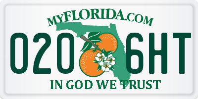 FL license plate 0206HT