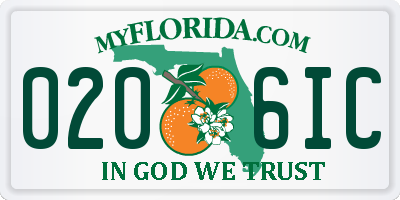 FL license plate 0206IC