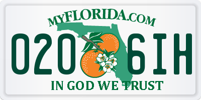 FL license plate 0206IH