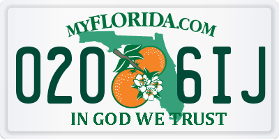 FL license plate 0206IJ