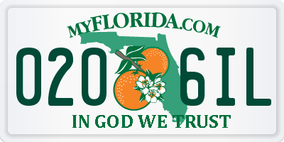 FL license plate 0206IL
