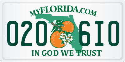 FL license plate 0206IO