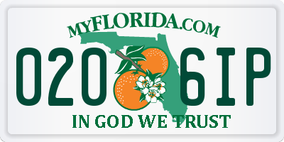 FL license plate 0206IP