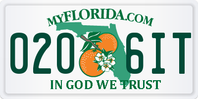 FL license plate 0206IT
