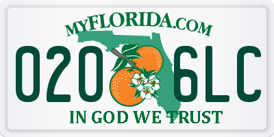 FL license plate 0206LC