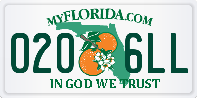 FL license plate 0206LL