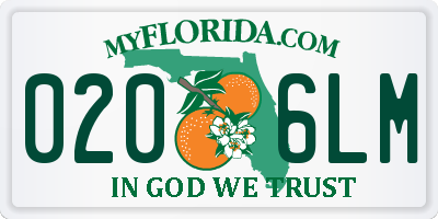 FL license plate 0206LM