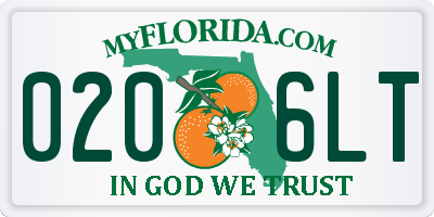 FL license plate 0206LT