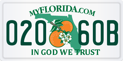 FL license plate 0206OB