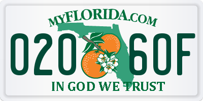 FL license plate 0206OF