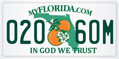 FL license plate 0206OM