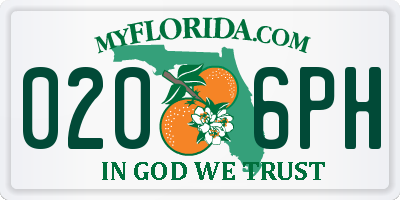 FL license plate 0206PH