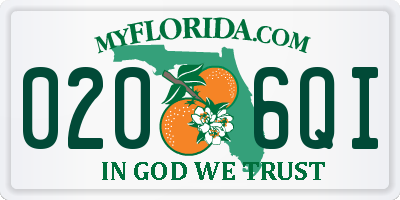 FL license plate 0206QI