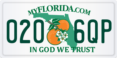 FL license plate 0206QP