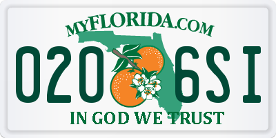 FL license plate 0206SI