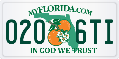 FL license plate 0206TI