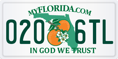 FL license plate 0206TL
