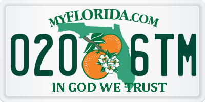 FL license plate 0206TM