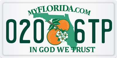 FL license plate 0206TP