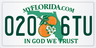FL license plate 0206TU