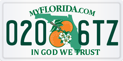 FL license plate 0206TZ