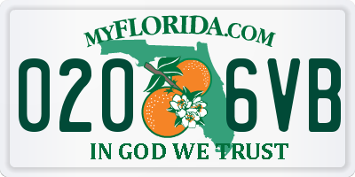FL license plate 0206VB