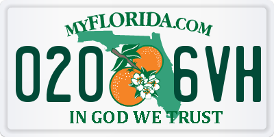 FL license plate 0206VH