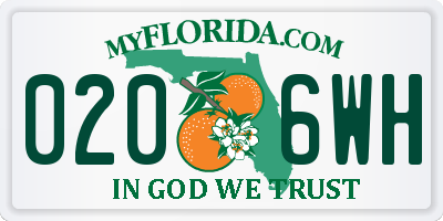 FL license plate 0206WH