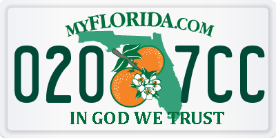 FL license plate 0207CC