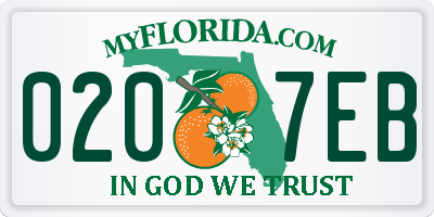 FL license plate 0207EB