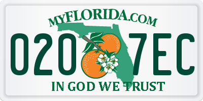 FL license plate 0207EC