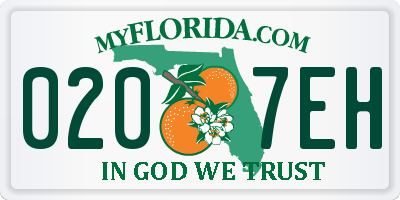 FL license plate 0207EH