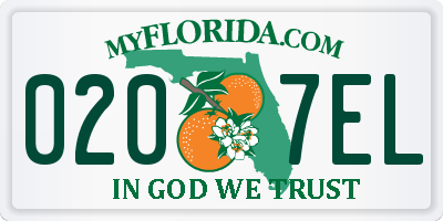 FL license plate 0207EL