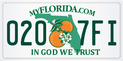 FL license plate 0207FI