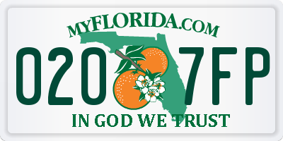 FL license plate 0207FP