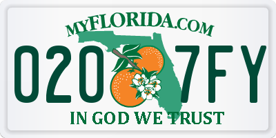 FL license plate 0207FY
