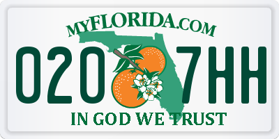 FL license plate 0207HH