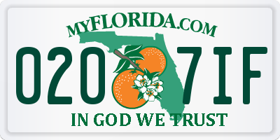 FL license plate 0207IF