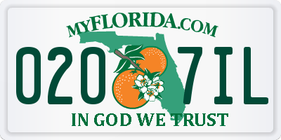 FL license plate 0207IL