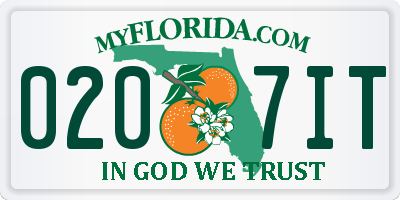 FL license plate 0207IT