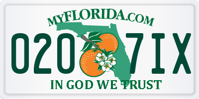 FL license plate 0207IX