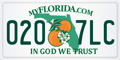 FL license plate 0207LC