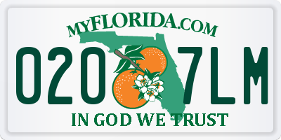 FL license plate 0207LM