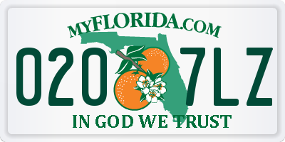 FL license plate 0207LZ