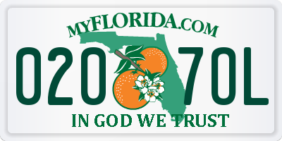 FL license plate 0207OL