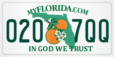 FL license plate 0207QQ