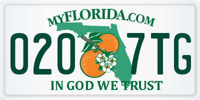 FL license plate 0207TG
