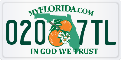 FL license plate 0207TL