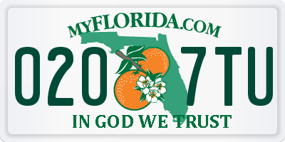 FL license plate 0207TU