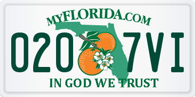 FL license plate 0207VI